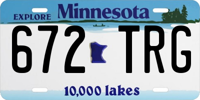 MN license plate 672TRG