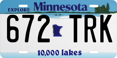 MN license plate 672TRK