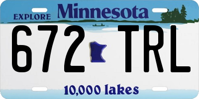 MN license plate 672TRL
