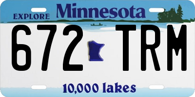 MN license plate 672TRM