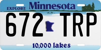 MN license plate 672TRP