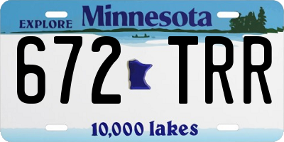 MN license plate 672TRR