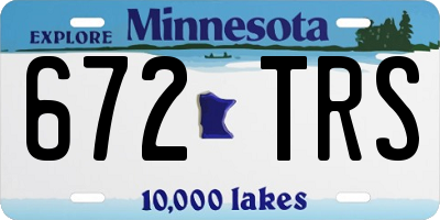 MN license plate 672TRS