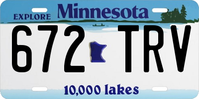 MN license plate 672TRV