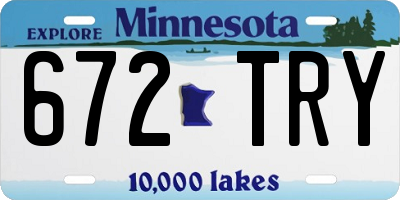 MN license plate 672TRY