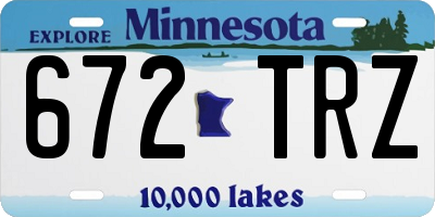 MN license plate 672TRZ
