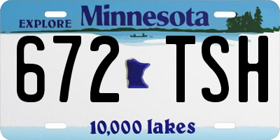 MN license plate 672TSH