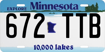 MN license plate 672TTB