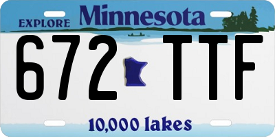 MN license plate 672TTF