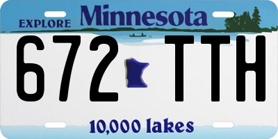 MN license plate 672TTH