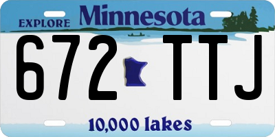 MN license plate 672TTJ