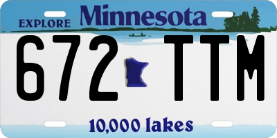 MN license plate 672TTM