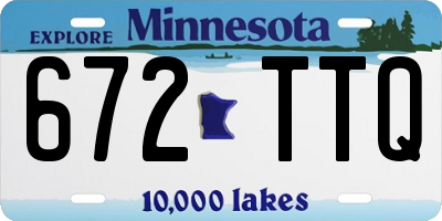 MN license plate 672TTQ