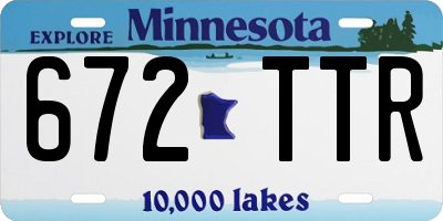 MN license plate 672TTR