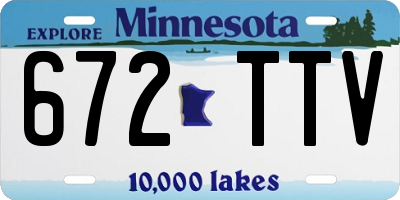 MN license plate 672TTV