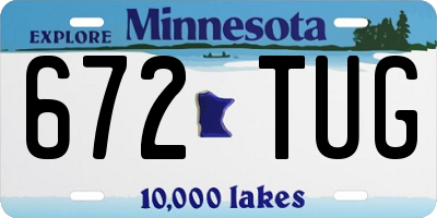 MN license plate 672TUG