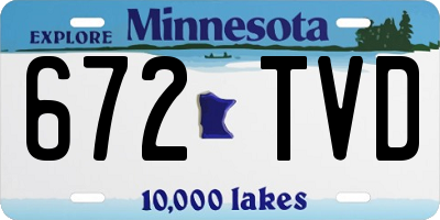 MN license plate 672TVD