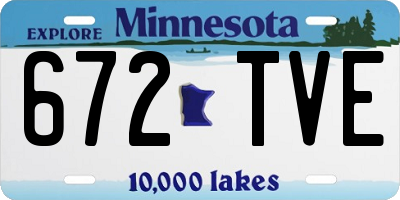 MN license plate 672TVE