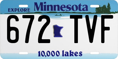 MN license plate 672TVF