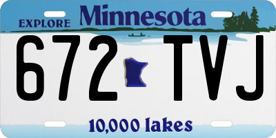 MN license plate 672TVJ