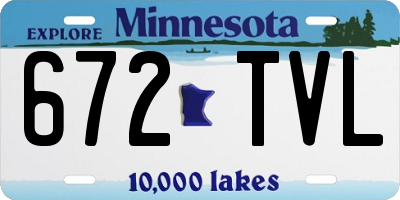MN license plate 672TVL