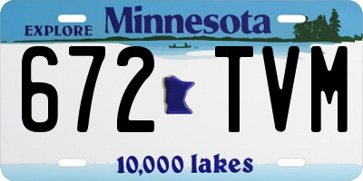 MN license plate 672TVM