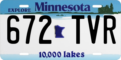 MN license plate 672TVR
