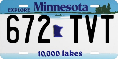 MN license plate 672TVT