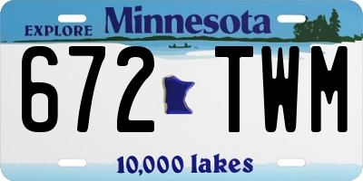 MN license plate 672TWM