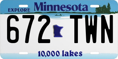MN license plate 672TWN