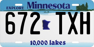 MN license plate 672TXH