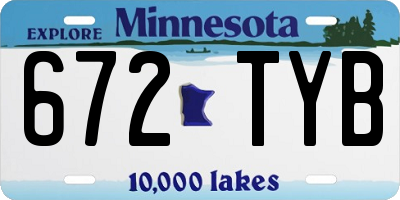 MN license plate 672TYB