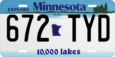 MN license plate 672TYD