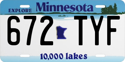 MN license plate 672TYF