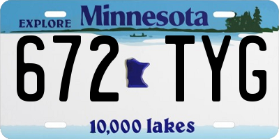 MN license plate 672TYG