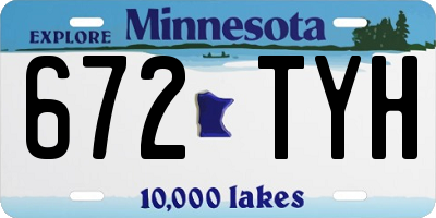 MN license plate 672TYH