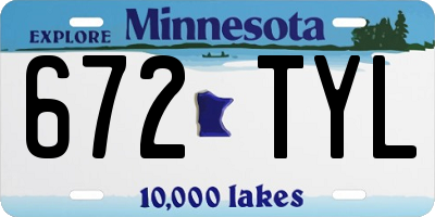 MN license plate 672TYL