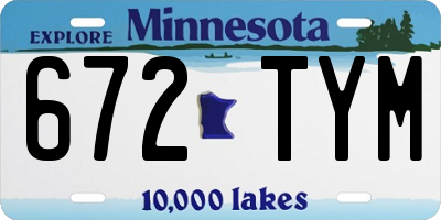 MN license plate 672TYM