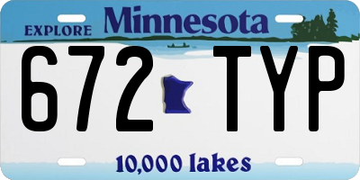 MN license plate 672TYP