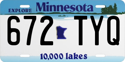 MN license plate 672TYQ