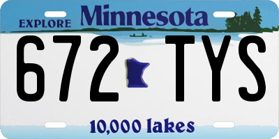 MN license plate 672TYS