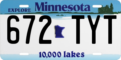 MN license plate 672TYT