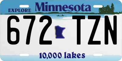 MN license plate 672TZN