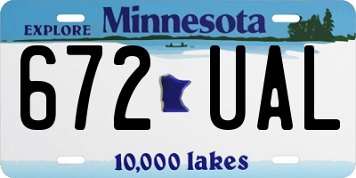 MN license plate 672UAL