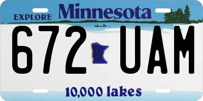 MN license plate 672UAM