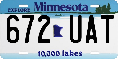 MN license plate 672UAT