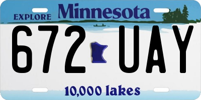 MN license plate 672UAY