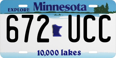 MN license plate 672UCC