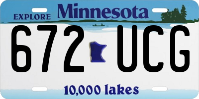 MN license plate 672UCG