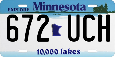 MN license plate 672UCH
